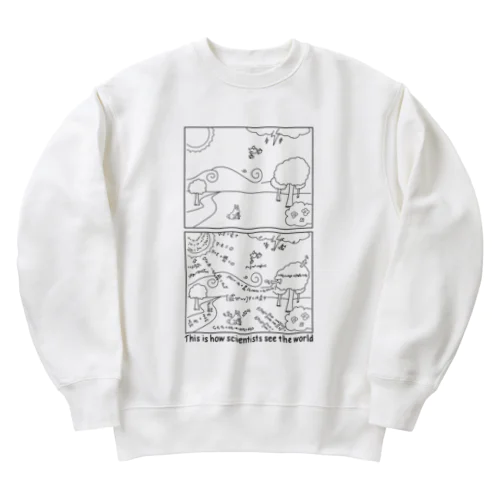 科学どこでも物理化学エレクトロニクス Heavyweight Crew Neck Sweatshirt