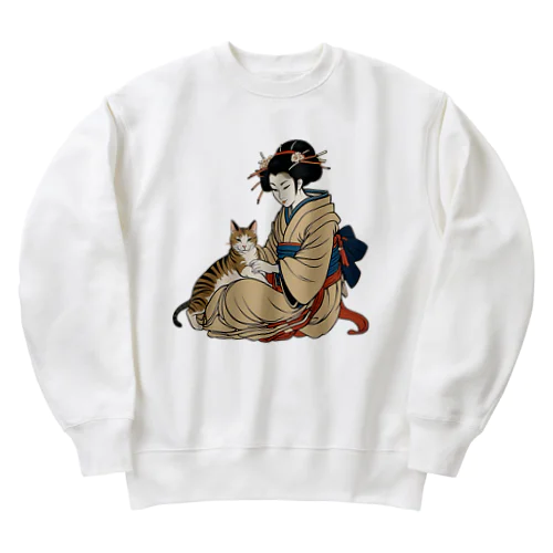 いつの時代も猫が好き Heavyweight Crew Neck Sweatshirt