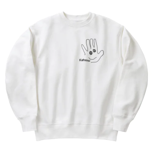 手の中の顔くん Heavyweight Crew Neck Sweatshirt