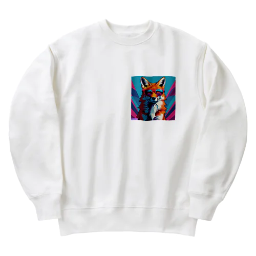 狐とサングラス Heavyweight Crew Neck Sweatshirt