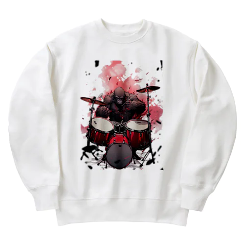 ゴリラドラマー　エンジェル717 2065 Heavyweight Crew Neck Sweatshirt