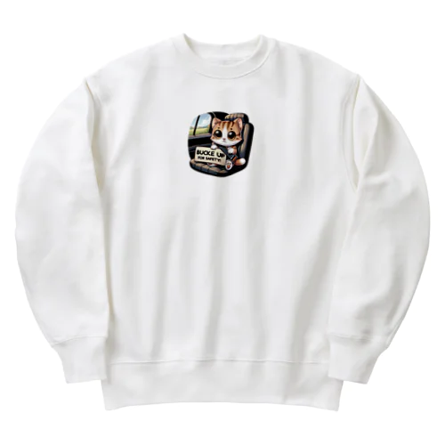 シートベルト着用大事! Heavyweight Crew Neck Sweatshirt