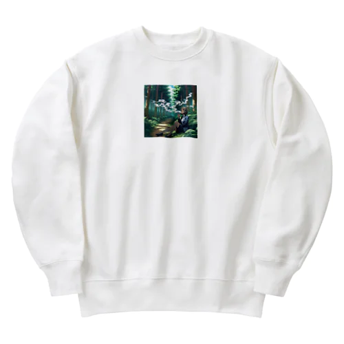 仕事休憩 Heavyweight Crew Neck Sweatshirt