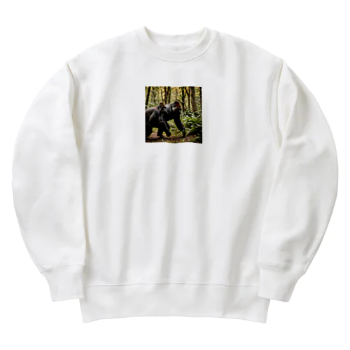 二匹のゴリラ Heavyweight Crew Neck Sweatshirt