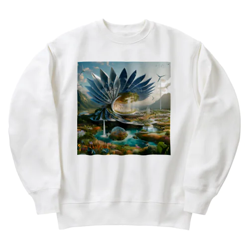 異世界の風景が現実と未来を繋ぐ Heavyweight Crew Neck Sweatshirt