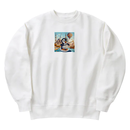 旅するペンギン　トルコでSUP！ Heavyweight Crew Neck Sweatshirt