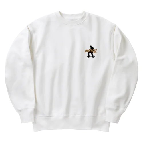 🛹スケートボードB ワンポイントデザイン Heavyweight Crew Neck Sweatshirt