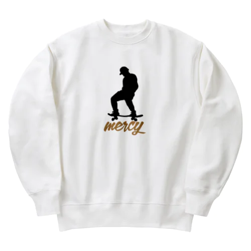 スケートボードB🛹フロントプリント Heavyweight Crew Neck Sweatshirt