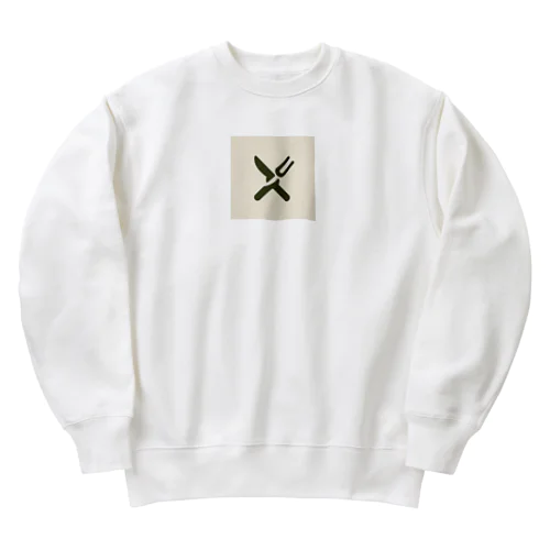 ナイフフォークロゴ Heavyweight Crew Neck Sweatshirt