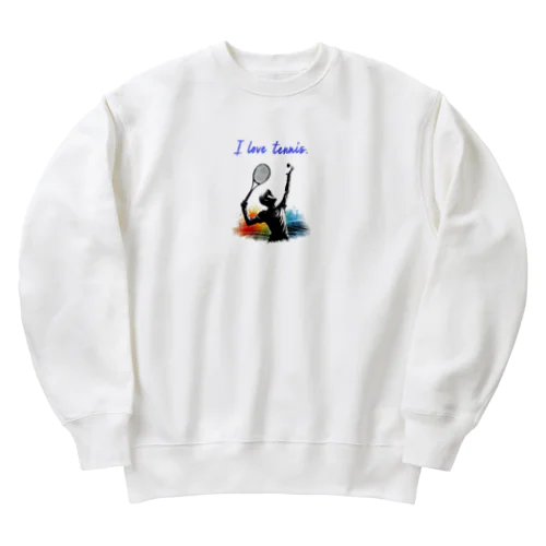 I love tennis.（その２） Heavyweight Crew Neck Sweatshirt