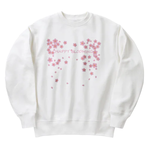 HAPPY BLOOMING Heavyweight Crew Neck Sweatshirt