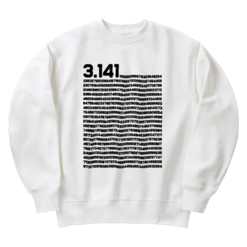 3.14 円周率の日 数学 非合理数 円周率 Heavyweight Crew Neck Sweatshirt