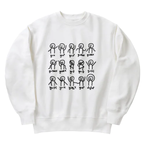 代数ダンスおかしい関数グラフ図科学数学方程式 Heavyweight Crew Neck Sweatshirt