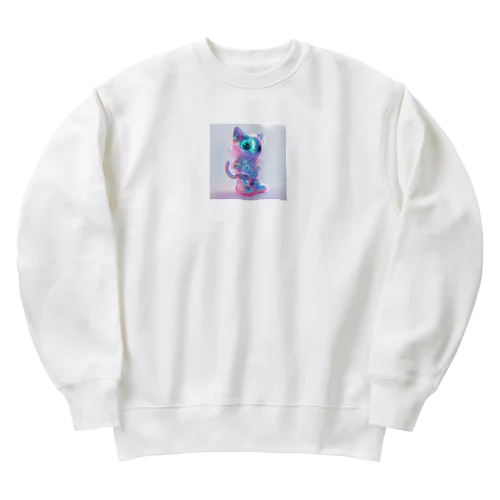 未来から来たネコ Heavyweight Crew Neck Sweatshirt