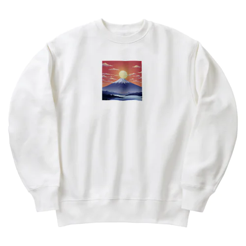 ドット絵の朝日 Heavyweight Crew Neck Sweatshirt