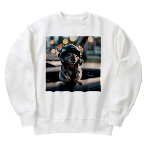 かわいいネズミくん Heavyweight Crew Neck Sweatshirt