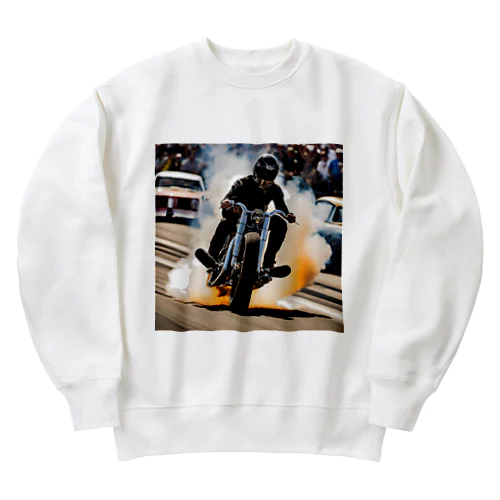 火花を散らすスピードの競演 Heavyweight Crew Neck Sweatshirt