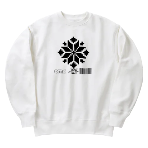 雪のドット結晶 Heavyweight Crew Neck Sweatshirt