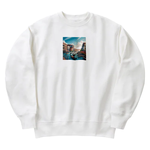 ヴェネチア（pixel art） Heavyweight Crew Neck Sweatshirt