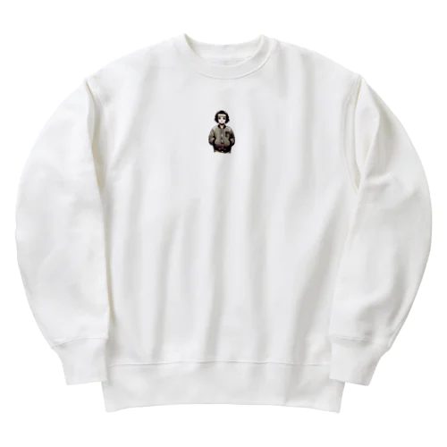 girl（pixel art） Heavyweight Crew Neck Sweatshirt