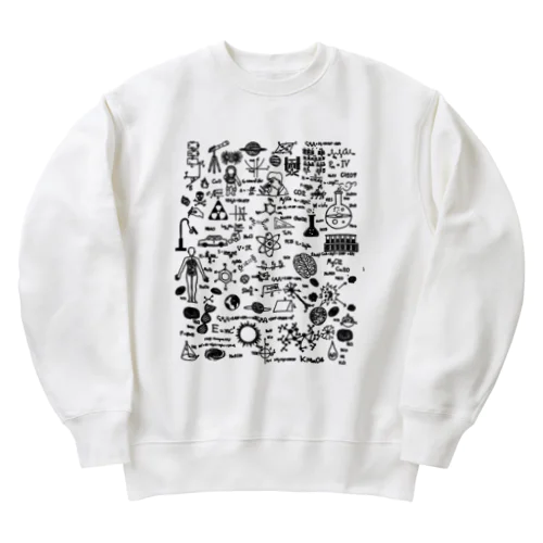 私は物理科学が大好きです数学グラフ数式方程式オタクオタク賢い学生教師 Heavyweight Crew Neck Sweatshirt