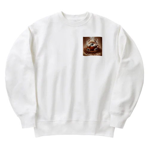 カフェイン犬 Heavyweight Crew Neck Sweatshirt