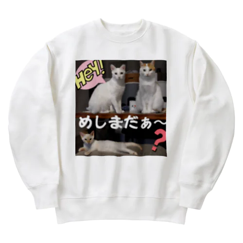 腹ペコキャット Heavyweight Crew Neck Sweatshirt