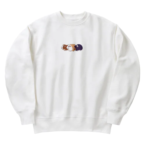 3色の個性派モルモット Heavyweight Crew Neck Sweatshirt