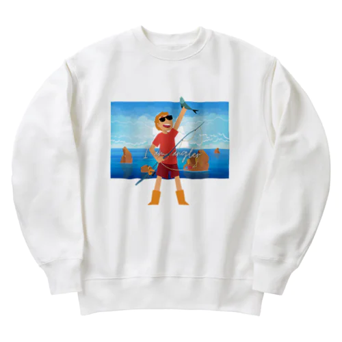 釣りボーイ：ヨッシャー！ Heavyweight Crew Neck Sweatshirt