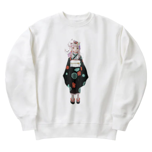 もかち立ち絵 Heavyweight Crew Neck Sweatshirt