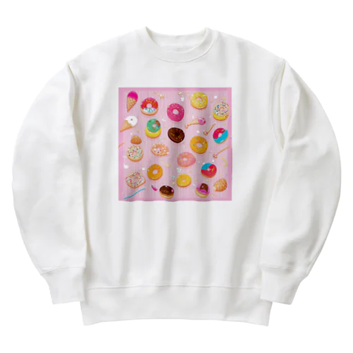 ドーナツいっぱい🍩 Heavyweight Crew Neck Sweatshirt