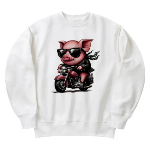 ぶたライダー Heavyweight Crew Neck Sweatshirt