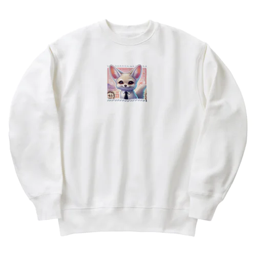 耳長が可愛いフェネックちゃん5 Heavyweight Crew Neck Sweatshirt