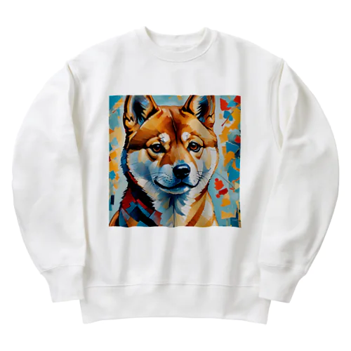 柴犬の幾何学 Heavyweight Crew Neck Sweatshirt