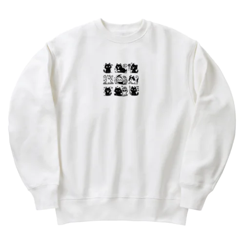 モノクロキャット Heavyweight Crew Neck Sweatshirt