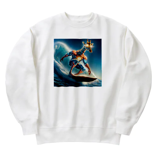 『波乗りキリンMUSASHI - サーフアドベンチャー』グッズ Heavyweight Crew Neck Sweatshirt