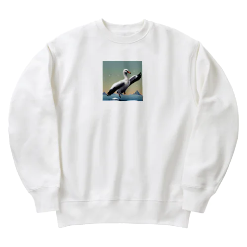 踊るツノメドリ Heavyweight Crew Neck Sweatshirt