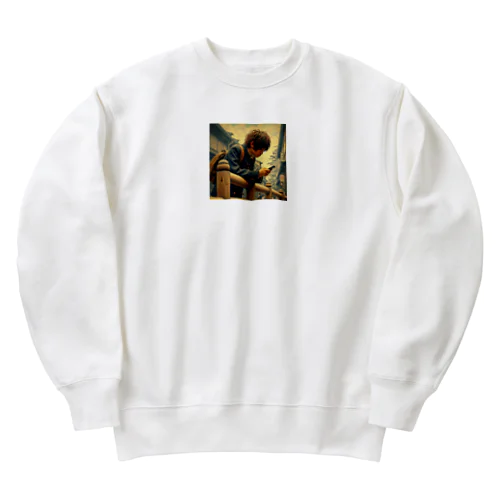 スマホ男子 Heavyweight Crew Neck Sweatshirt