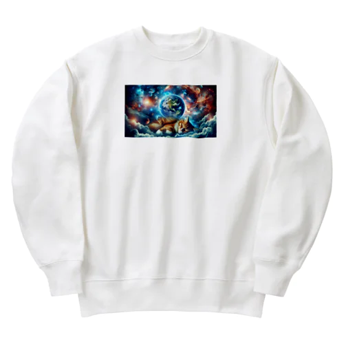 夢見る猫 Heavyweight Crew Neck Sweatshirt