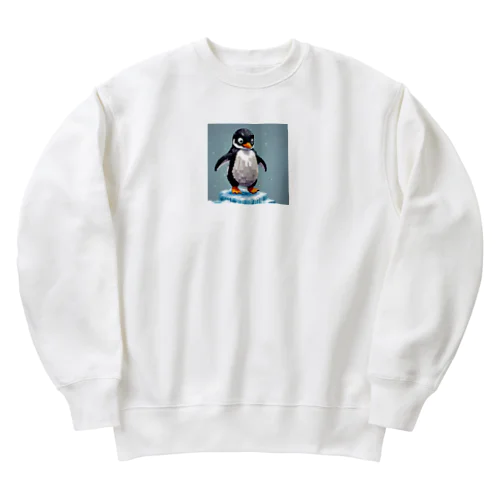 ちょっと切なそうなペンギン Heavyweight Crew Neck Sweatshirt