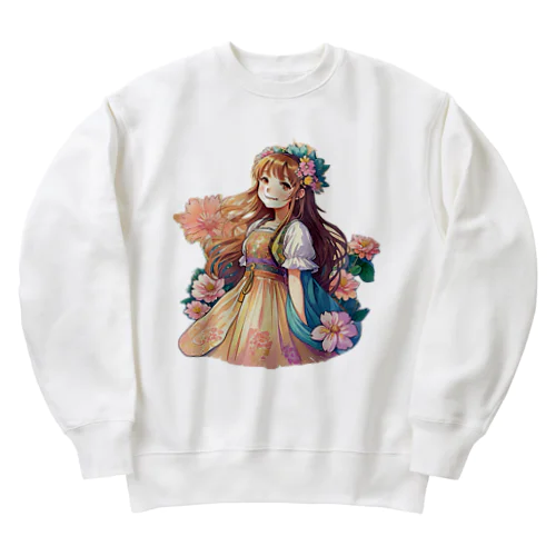 花の少女 Heavyweight Crew Neck Sweatshirt