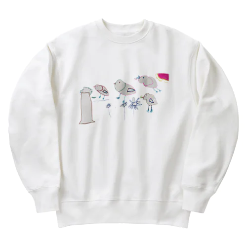 朝☀ by 5-year-old Heavyweight Crew Neck Sweatshirt