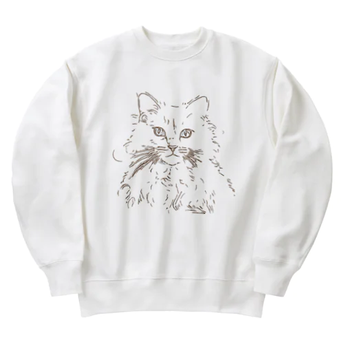 名前はショーン｜イケメンなねこ Heavyweight Crew Neck Sweatshirt