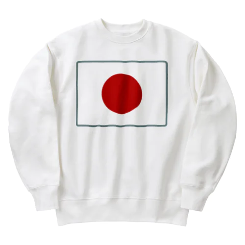 日本の国旗 Heavyweight Crew Neck Sweatshirt