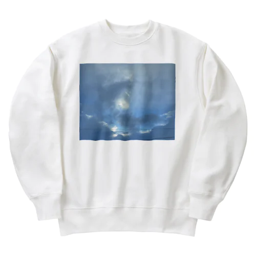 朝日と雲 Heavyweight Crew Neck Sweatshirt