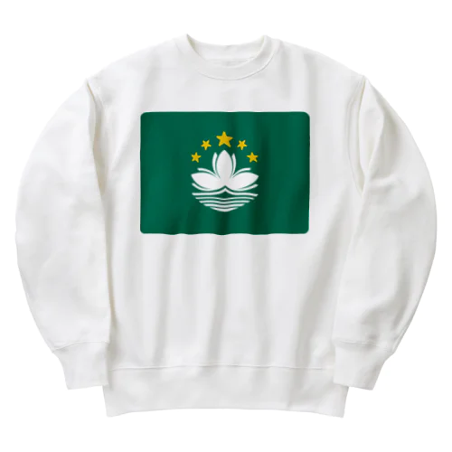 マカオの旗 Heavyweight Crew Neck Sweatshirt