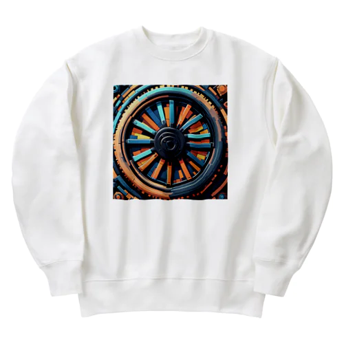 タイヤの回転 Heavyweight Crew Neck Sweatshirt