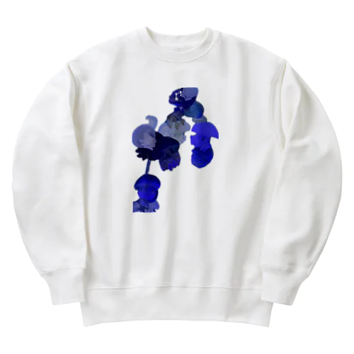 色とりどりのクラゲ Heavyweight Crew Neck Sweatshirt