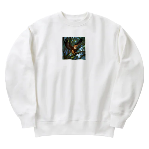 クロコダイルと格闘しよう Heavyweight Crew Neck Sweatshirt