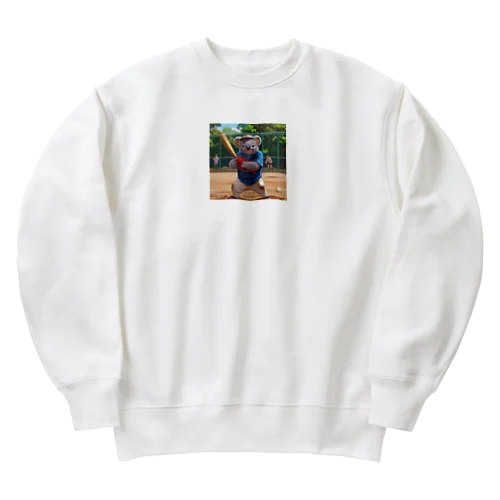 コアラップンで野球をしよう Heavyweight Crew Neck Sweatshirt